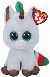 TY UK LTD 36238 Beanie Boos Einhorn Snowfall Unicorn Weihnachten 2020-Boo-Reg, Mehrfarbig