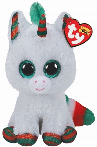 TY UK LTD 36238 Beanie Boos Einhorn Snowfall Unicorn Weihnachten 2020-Boo-Reg, Mehrfarbig