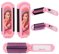 Depesche TOPModel Klappbürste mit Spiegel - Kinder Haarbürste lila-2