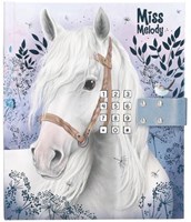 Depesche Miss Melody Tagebuch mit Code und Sound - blaues Pferdemotiv-2
