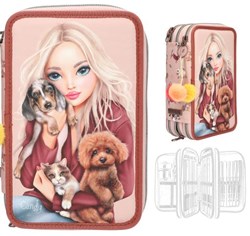 Depesche TOPModel Federmäppchen rosa 3-Fächer FUR EVER FRIENDS Schule