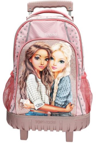 Depesche TOPModel Rucksack Trolley DOTS rosa mit Rollen und Punkten-2