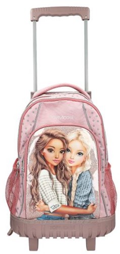 Depesche TOPModel Rucksack Trolley DOTS rosa mit Rollen und Punkten-3