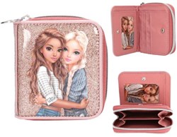 Depesche TOPModel Geldbörse rosa Punkte Glitzer Reißverschlussfach