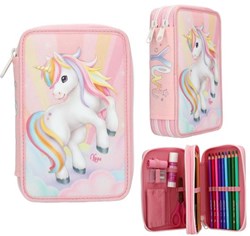 Depesche Federmäppchen rosa Glitzer Ylvi 2-Fach Hirsch SUGAR POP Schule