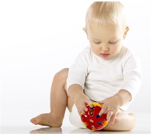 Tolo Rassel Classic Ball buntes Babyspielzeug-3