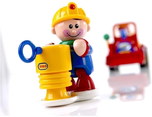 Tolo Spielfigur Straßenarbeiter mit Bohrmaschine - First Friends Spielzeug-2
