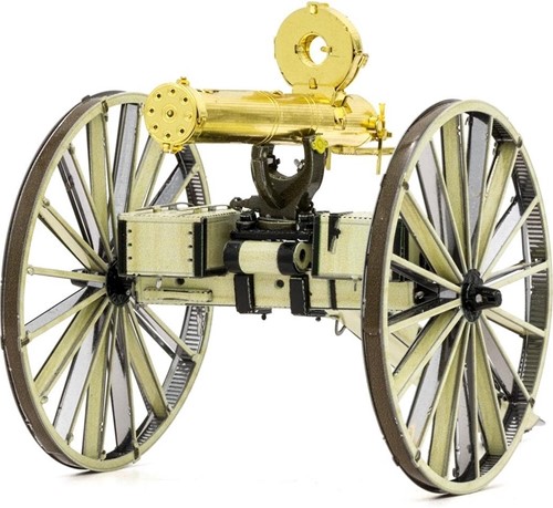 Fascinations - Metal Earth Wild West, lasergeschnittener 3D-Konstruktionsbausatz, ab 14 Jahren (Gatling Gun (Maschinengewehr))