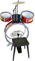 Bontempi Schlagzeug Spielzeug mit Hocker - Musikinstrument für Kinder-2