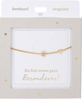 Depesche Armband Gold mit C-Anhänger und Herz - Freundschaftsschmuck