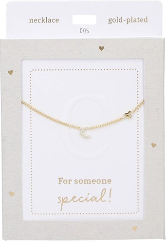 Depesche Halskette Gold Heart of Gold mit Buchstabe C und Herz