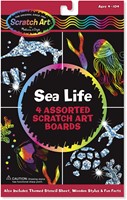 Melissa & Doug Scratch-Art-Blätter Meerestiere