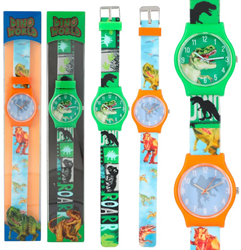 Depesche - Dino World Kinderuhr mit Dinosaurier Design und Silikonarmband