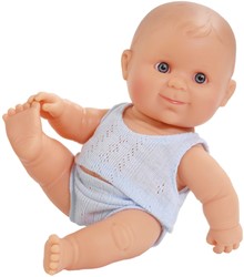 Paola Reina Puppe Puppegie weiß Junge/blau (Box)