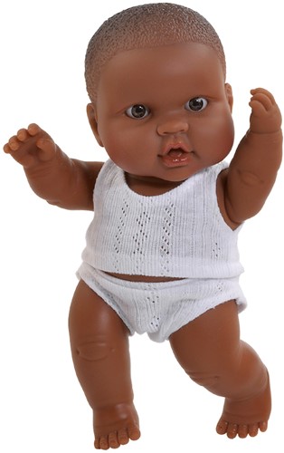 Paola Reina Puppe Puppegie dunkles Mädchen/rosa (21cm)