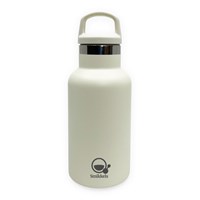 Smikkels Edelstahl Thermosflasche Trinkflasche 350ml sanftes Weiß für Kinder