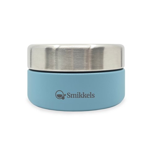 Smikkels Edelstahl Obstschale 280ml blau - Snackbox für Kinder