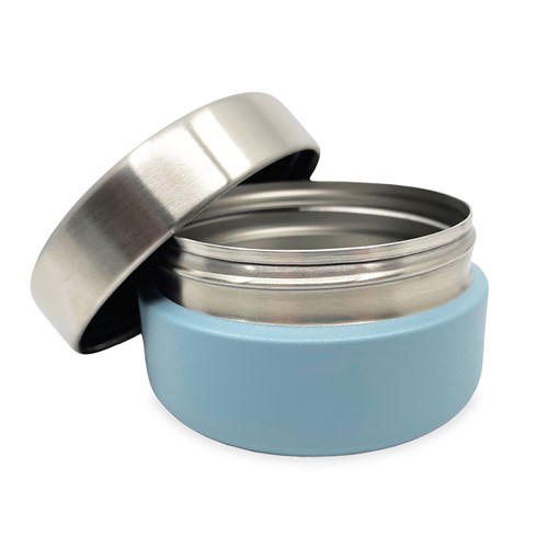 Smikkels Edelstahl Obstschale 280ml blau - Snackbox für Kinder-2