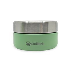 Smikkels Edelstahl Obstschale Kind 280ml grün - nachhaltige Snackbox