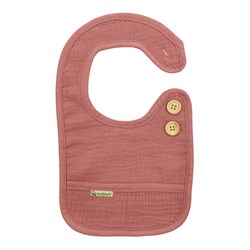 Smikkels Lätzchen Baby rosa Baumwolle Bio Musselin Frottee