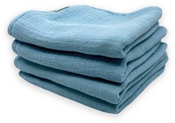 Smikkels Baby Spucktücher Set Blau - Bio-Baumwolle Musselin