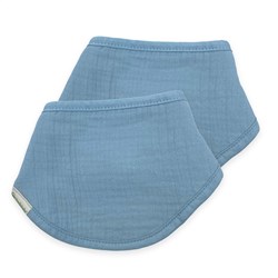 Smikkels Baby Bandana-Lätzchen Set blau - Bio-Baumwolle
