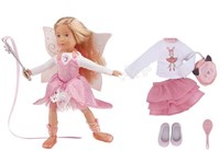 Kruselings Puppe Vera Deluxe Set - Modepuppe mit Zubehör und rosa Outfit-2
