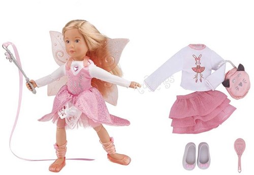 Kruselings Puppe Vera Deluxe Set - Modepuppe mit Zubehör und rosa Outfit-2