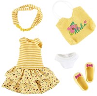 Kruselings Puppenkleidung Joy Summer Queen Outfit gelbes Zubehörset-2
