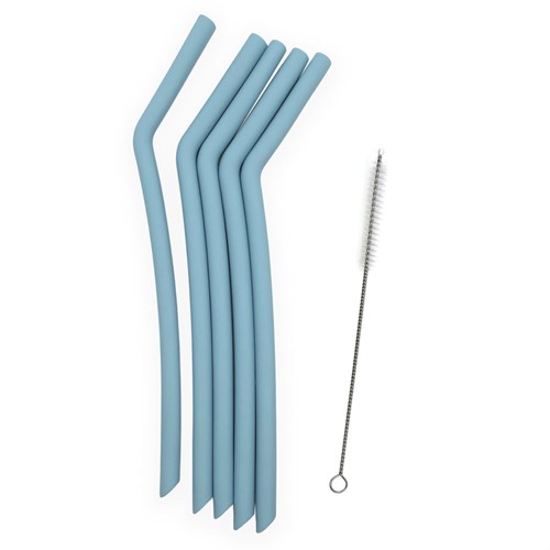 Smikkels - Silikonstrohhalme XL - Blau