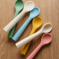 Smikkels Silikon Löffel Set grün Baby Essbesteck-3