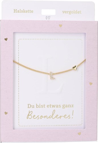 Depesche Halskette Gold mit Buchstabe L und Herz - Schmuck Geschenk