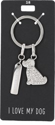 Depesche Glamour Schlüsselanhänger silberfarben mit Glitzersteinen