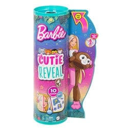 BEX Barbie Modepuppe Cutie Reveal Jungle Affe mit Überraschungen