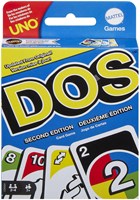 Mattel Kartenspiel DOS Second Edition - Familienspiel - UNO Variante