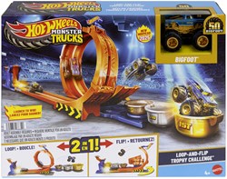 Hot Wheels Monster Trucks Loopingbahn - Bigfoot Trophäen-Challenge Spielset