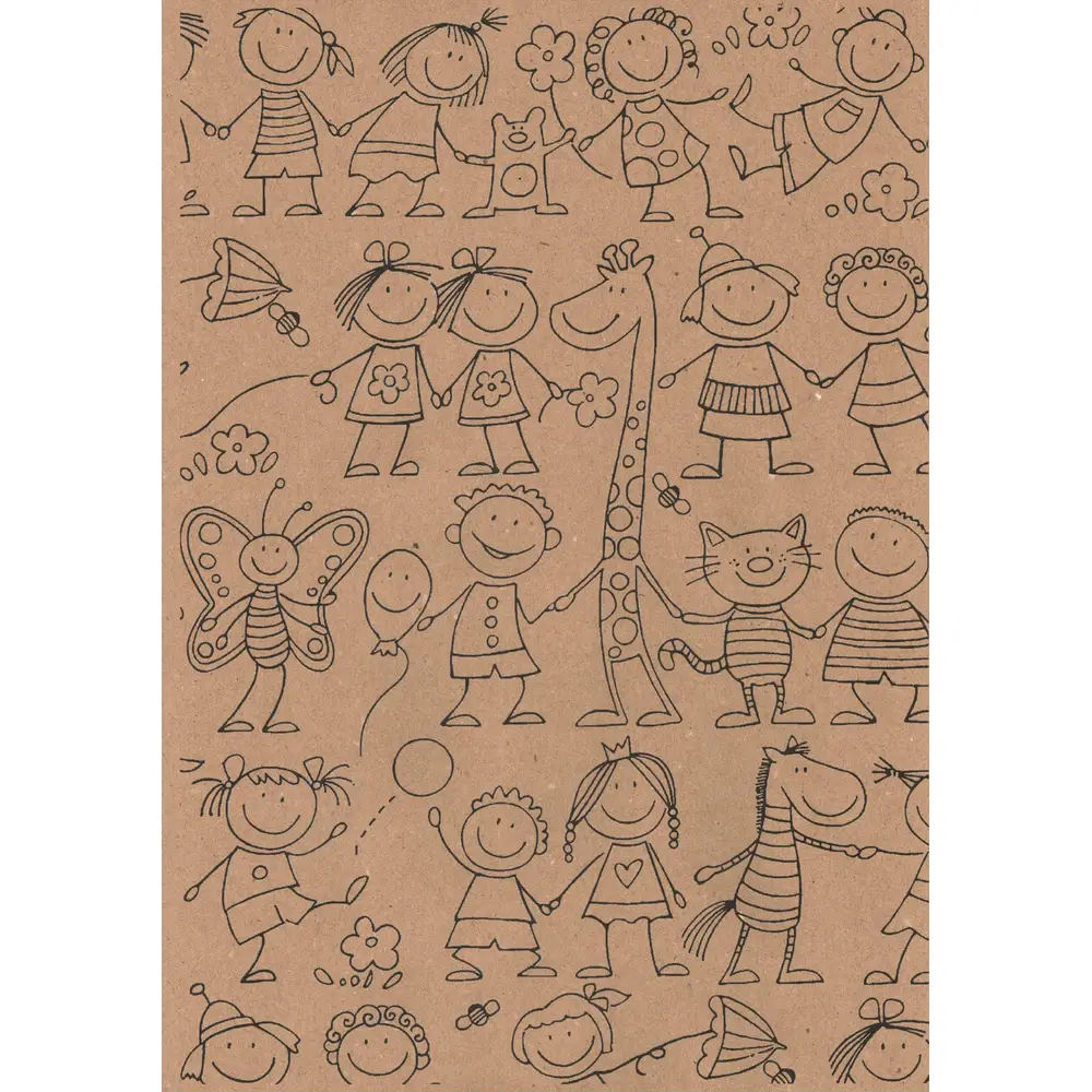 Vedes Bastelpapier Eco braun 50cm x 200m - nachhaltiges Spielpapier