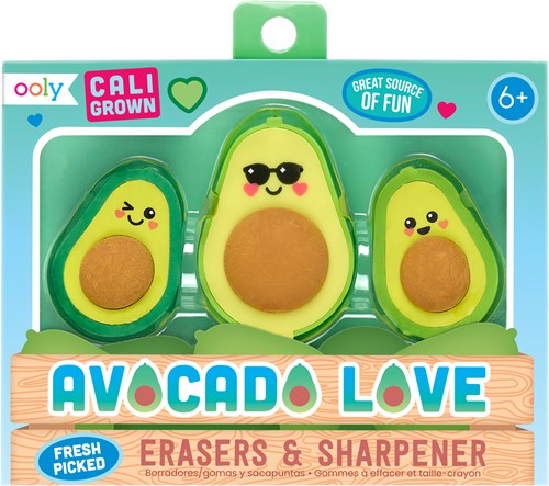 Ooly Avocado Love Radiergummi und Anspitzer
