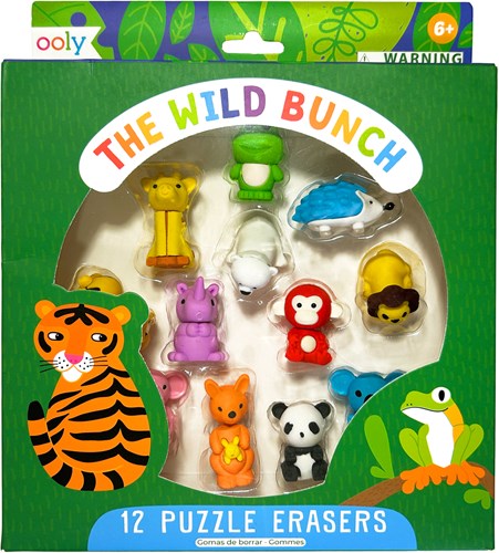 Ooly Puzzle Radiergummi Spielzeug - The Wild Bunch 12er Set