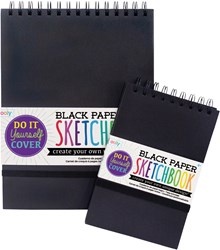 Ooly Skizzenbuch DIY schwarz klein - kreatives Papier für Kinder