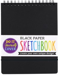 Ooly Skizzenbuch groß schwarz DIY Papier für Kinder und Erwachsene