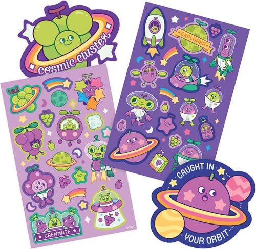 Ooly Duft-Rubbelsticker Galaxy Grape - Glitzer Sticker Set Kinder-2