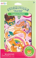 Ooly Stickiville Sticker - Welpen und Pfirsiche - duftend - 2 Bögen