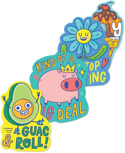 Ooly Sticker Stickiville Punny Pals Vinyl Set mit 4 Die-Cut Motiven-2