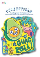 Ooly Sticker Stickiville Punny Pals Vinyl Set mit 4 Die-Cut Motiven