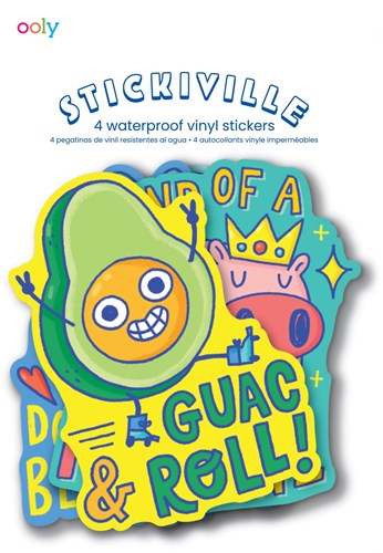 Ooly Sticker Stickiville Punny Pals Vinyl Set mit 4 Die-Cut Motiven