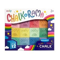 Ooly Straßenmalkreide Chalk-O-Rama Block Set mit 12 bunten Blöcken