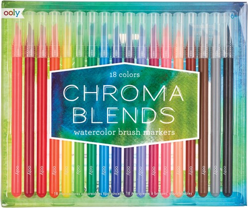 Ooly Aquarellmarker Chroma Blends Brush Pens Set 18 Farben