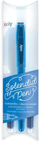 Ooly Füllfederhalter Set blau - Splendid Fountain Pen 4 Stück Schreibwaren