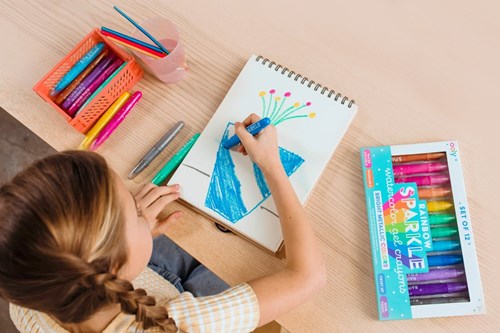 Ooly Aquarell Gelkreiden - Metallic Regenbogen Set für Kinder und Erwachsene-2